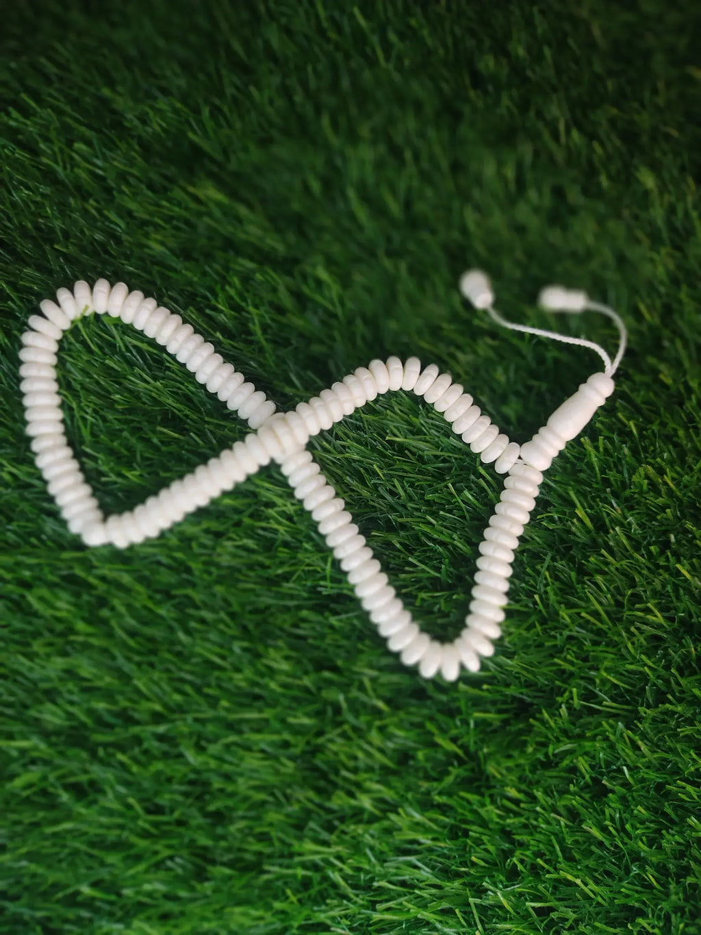 White Bead Natural Material Tasbih | 100 and 33 Beads - FawaQa