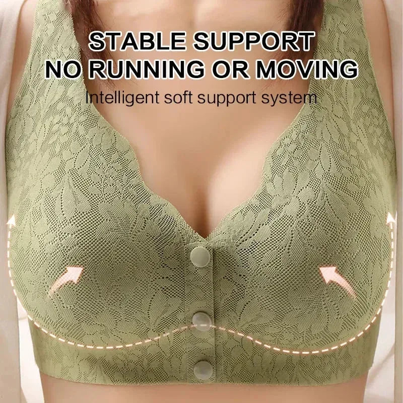 FawaQa | Front Button Buckle Uplift Bras - FawaQa