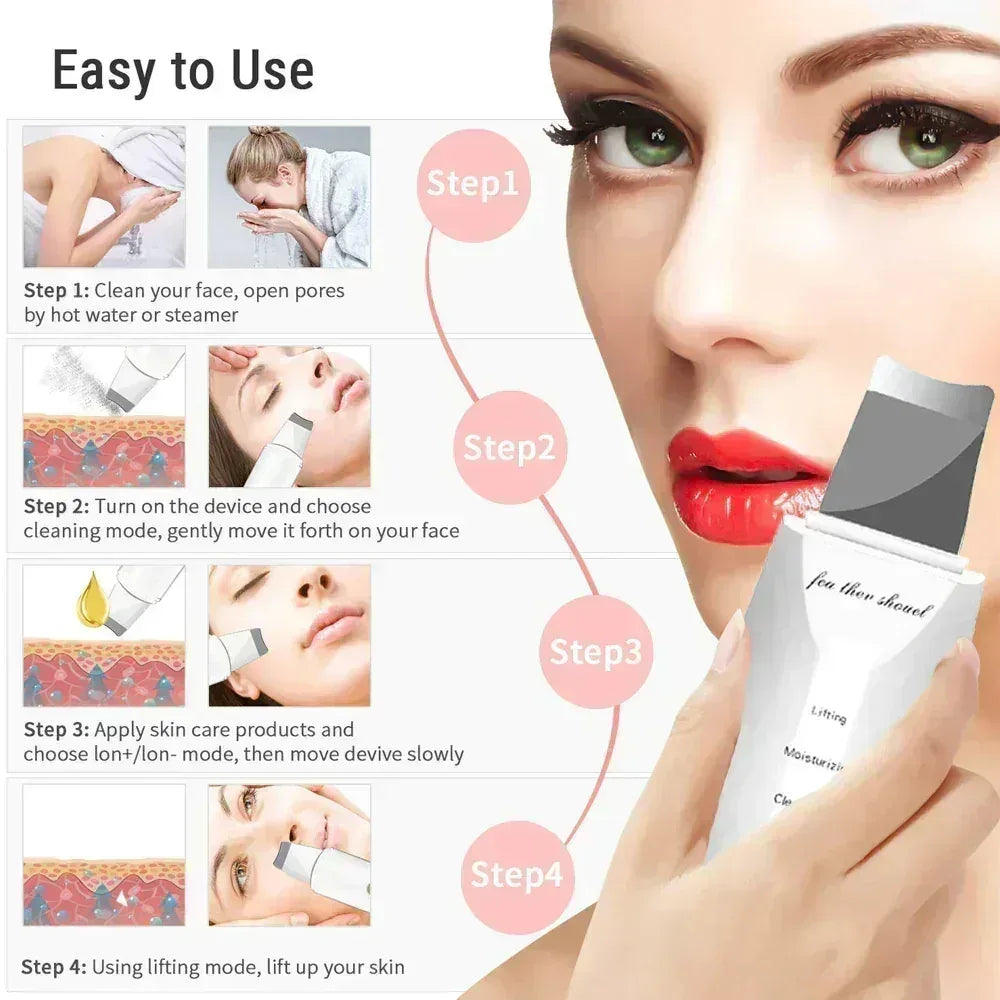 FawaQa | Leather Shovel Ultrasonic Facial Moisturizing Scrubber - FawaQa