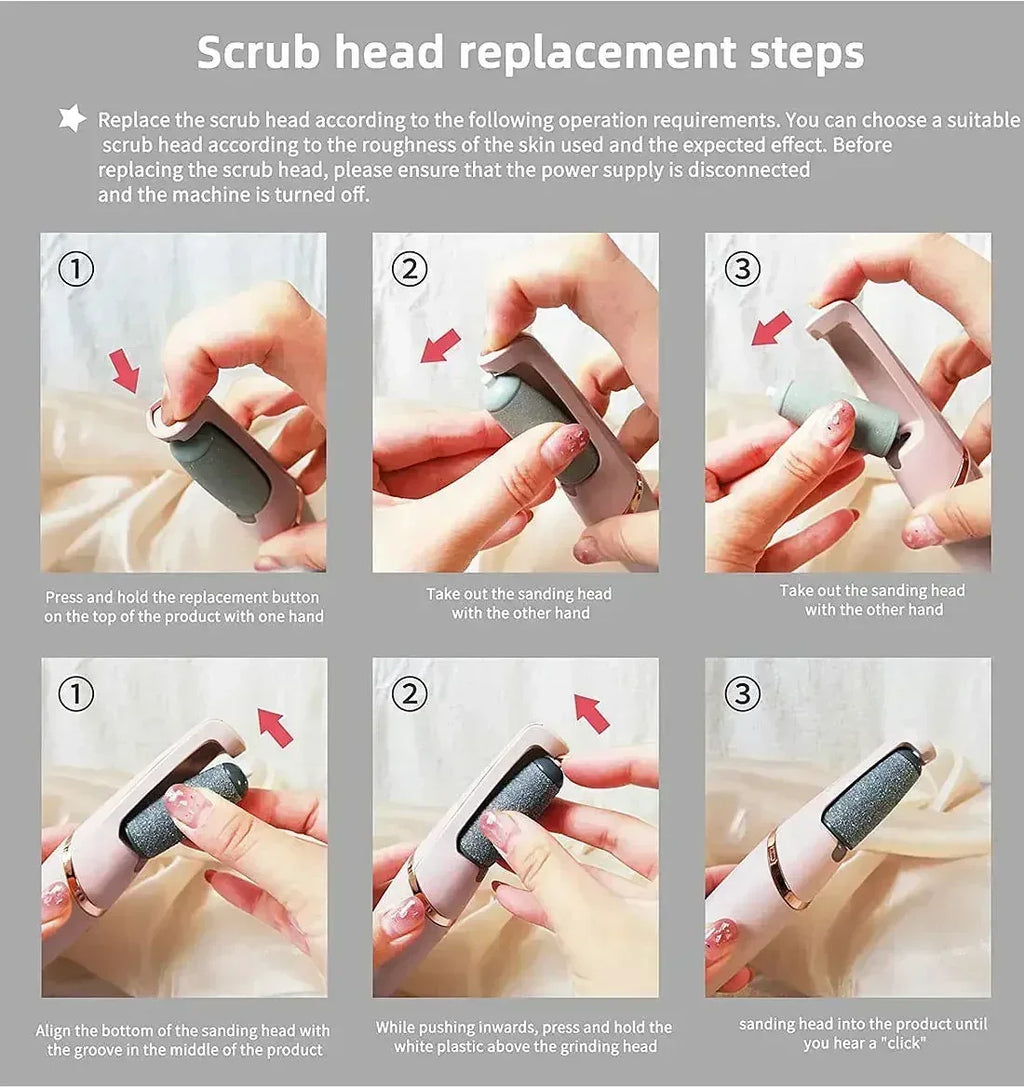FawaQa | WEIMEI Rechargeable Electric Foot File Callus Remover for Wet & Dry Pedicure - FawaQa