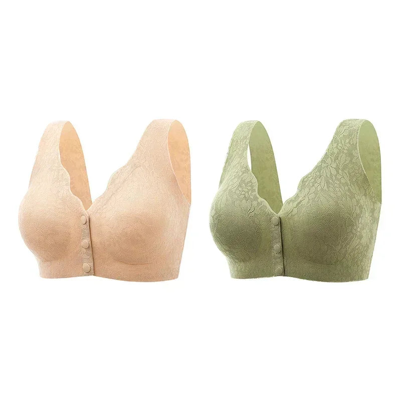 FawaQa | Front Button Buckle Uplift Bras - FawaQa