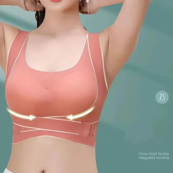 FawaQa | Side Buckle Front Cross Comfy Curve Pushup Bra