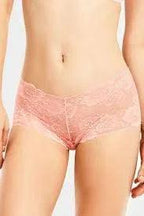 FawaQa | Floral Lace Net Cotton Mid-Waist Hipster Panties