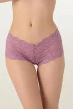 FawaQa | Floral Lace Net Cotton Mid-Waist Hipster Panties